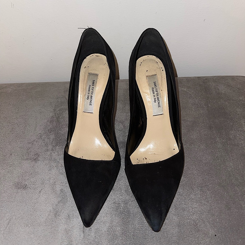 Black heels. SaksFithAve brand. Size 8